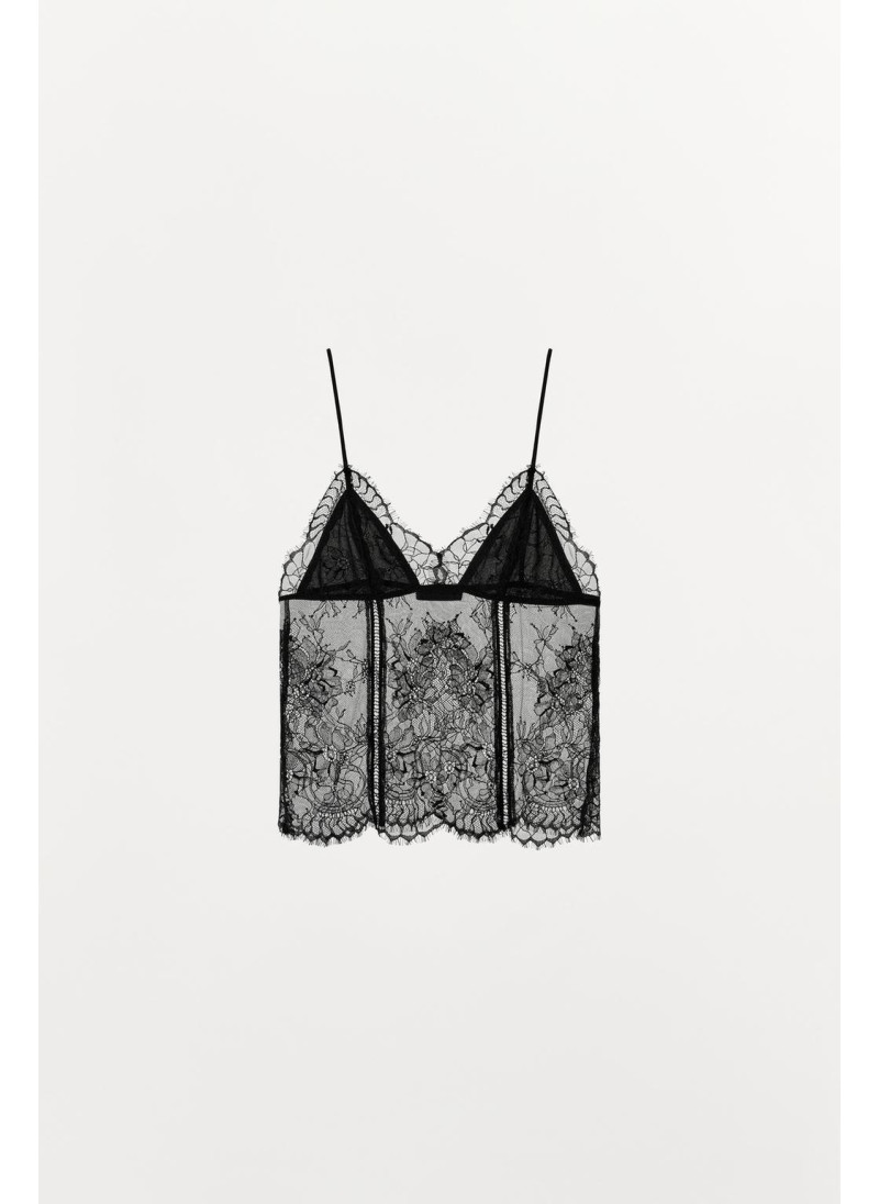 Топ с кружевными бретелями Топ с кружевными бретелями