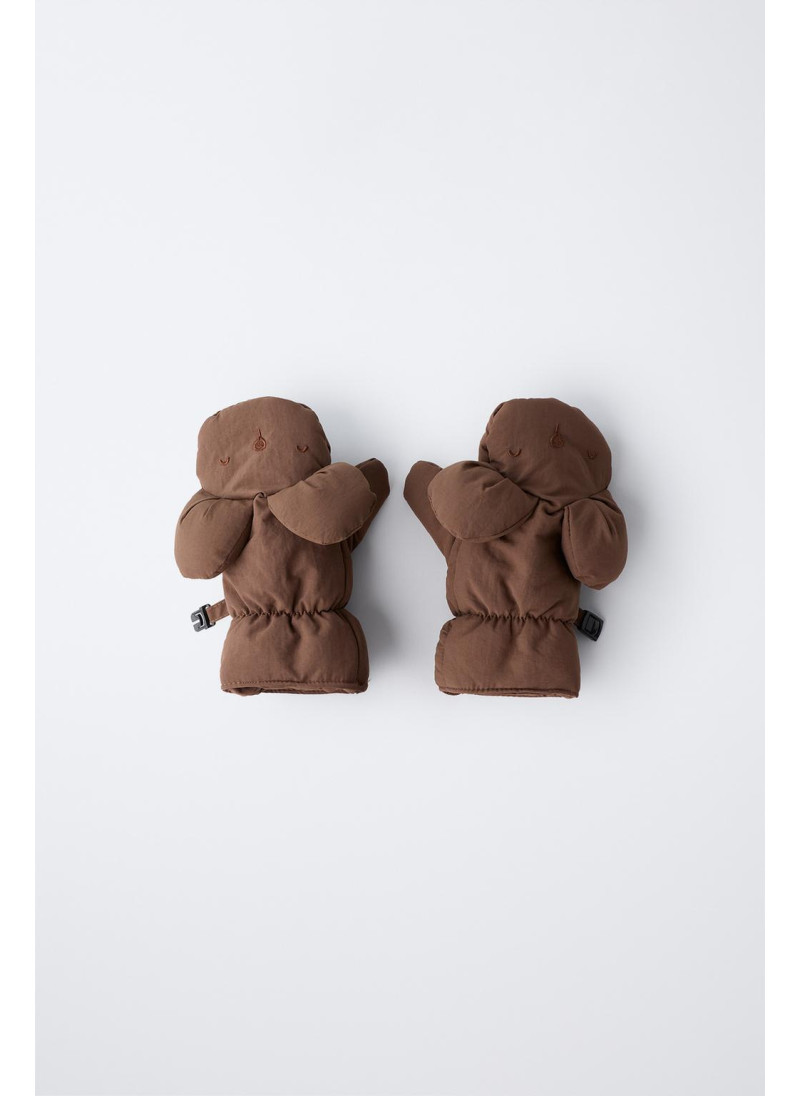 Нейлоновые варежки с ушками Нейлоновые варежки с ушками