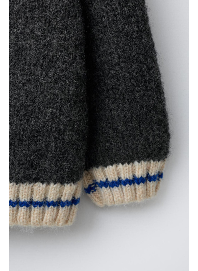 Кардиган из шерстяной смеси с принтом номера Кардиган из шерстяной смеси с принтом номера