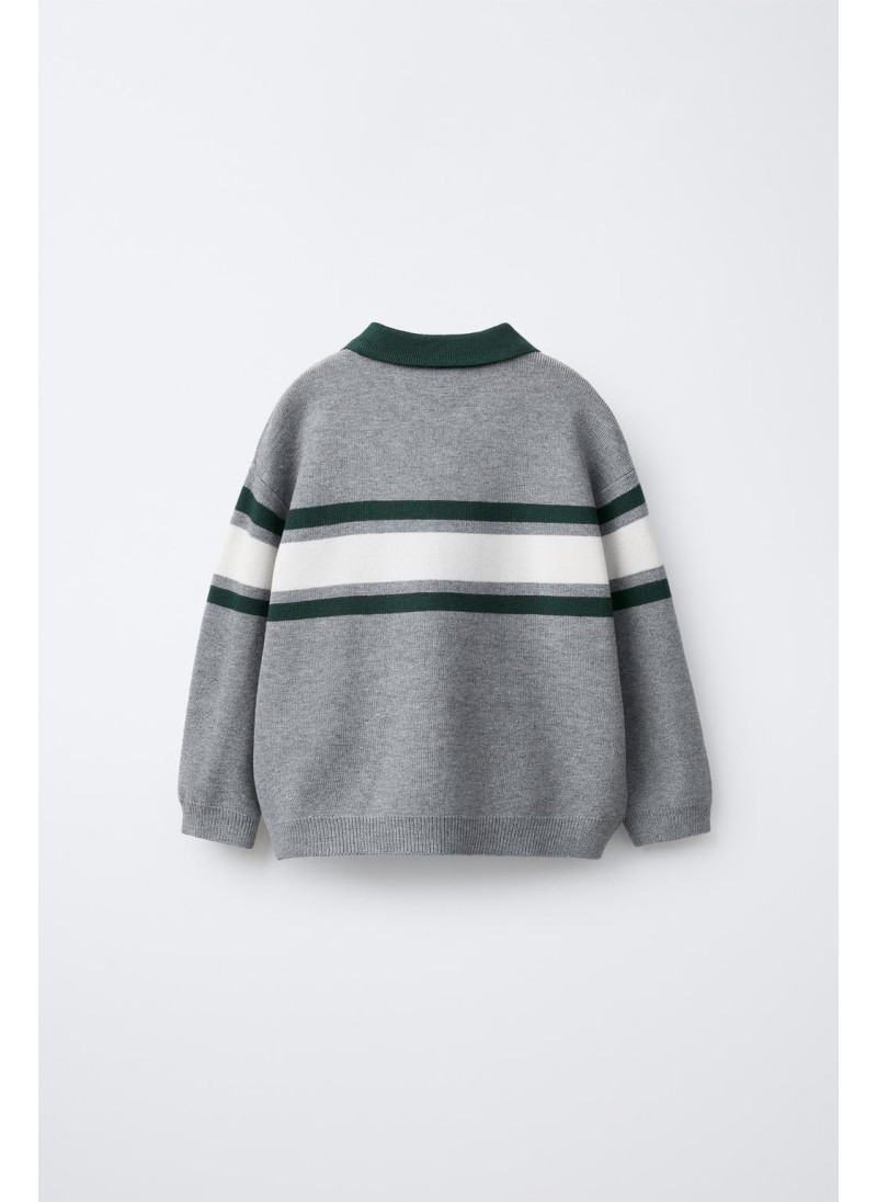 Поло из вязаного полотна в полоску Поло из вязаного полотна в полоску