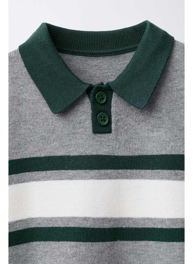 Поло из вязаного полотна в полоску Поло из вязаного полотна в полоску