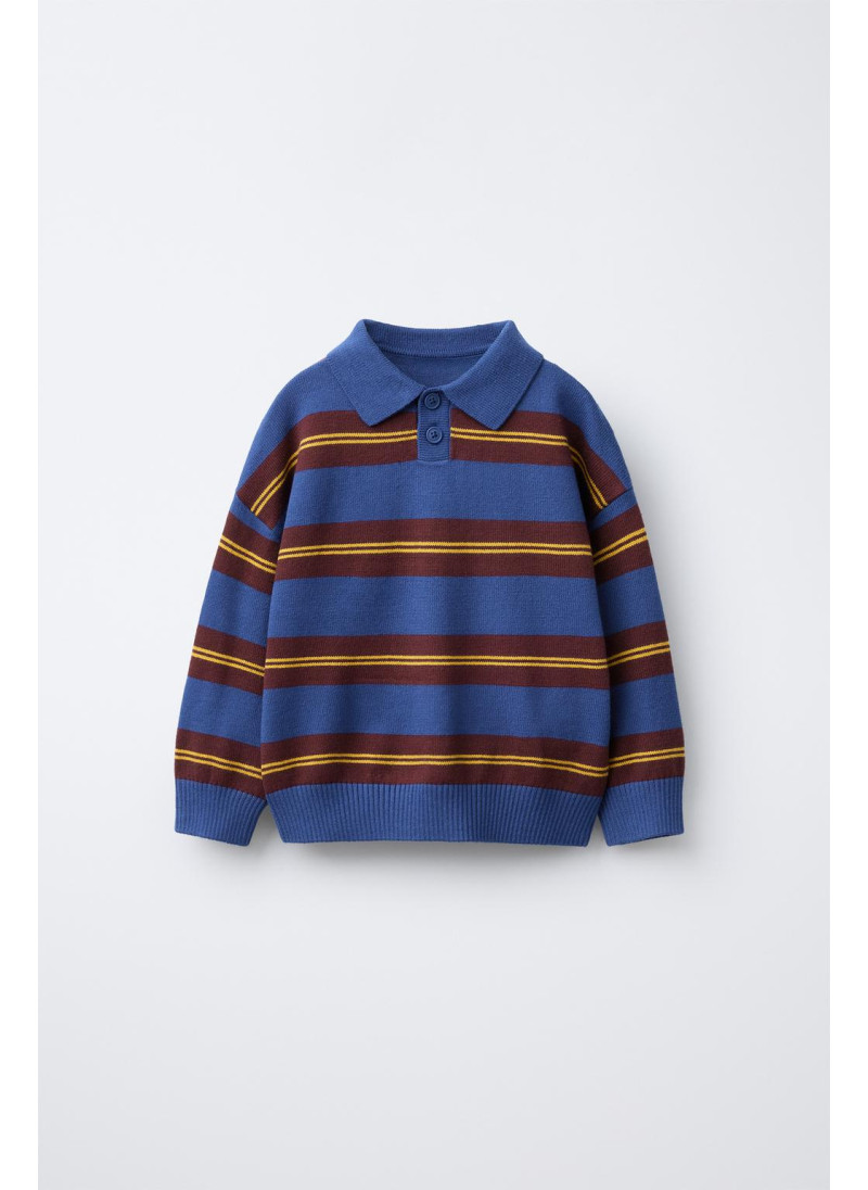 Поло из вязаного полотна в полоску Поло из вязаного полотна в полоску