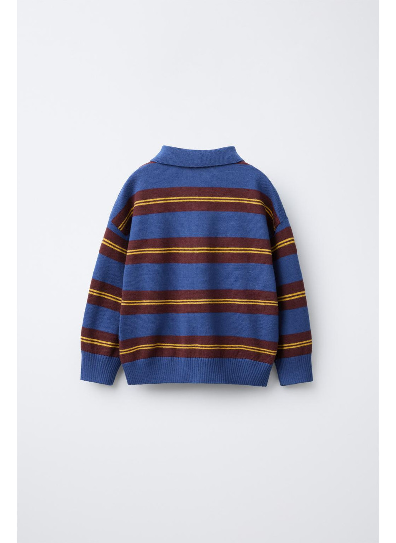 Поло из вязаного полотна в полоску Поло из вязаного полотна в полоску