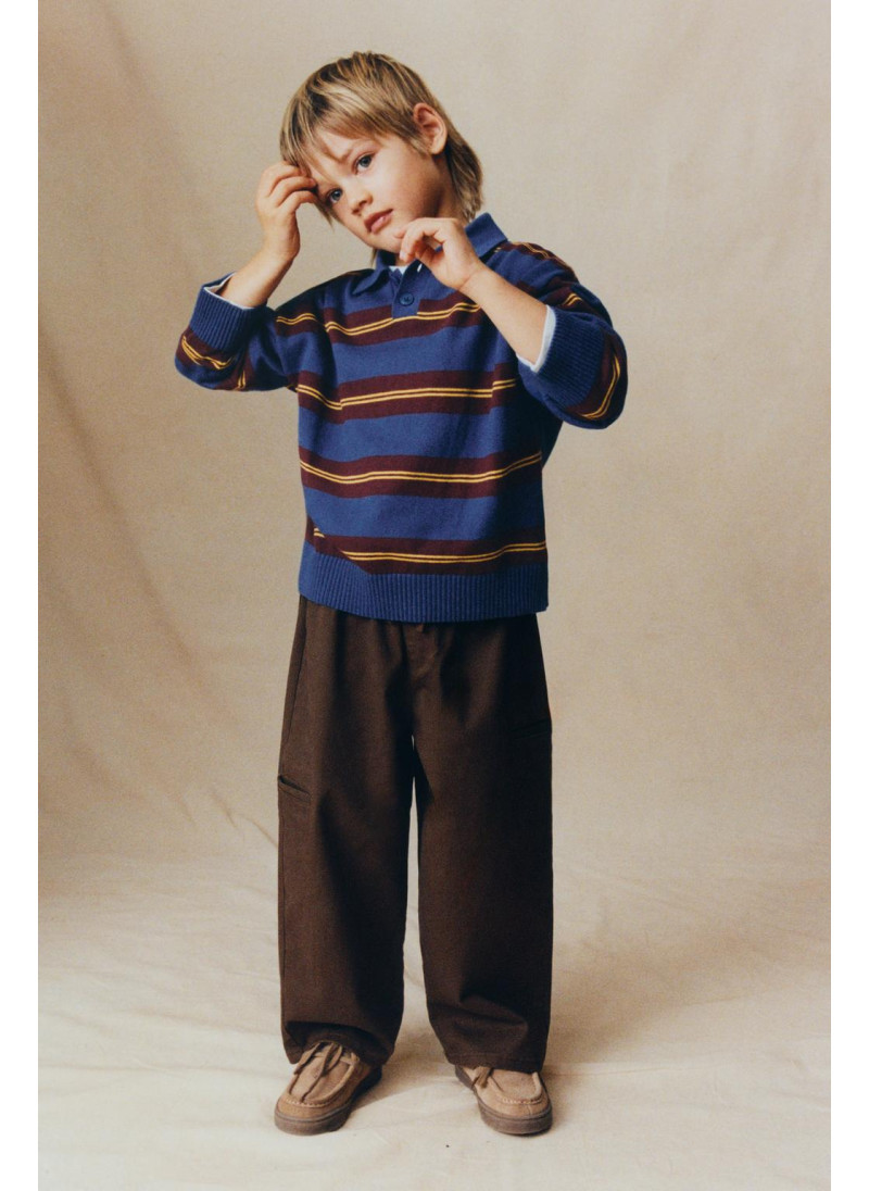 Поло из вязаного полотна в полоску Поло из вязаного полотна в полоску