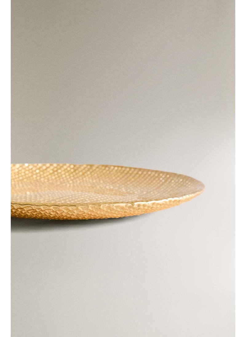 Золотая неправильная стеклянная десертная тарелка Золотая неправильная стеклянная десертная тарелка