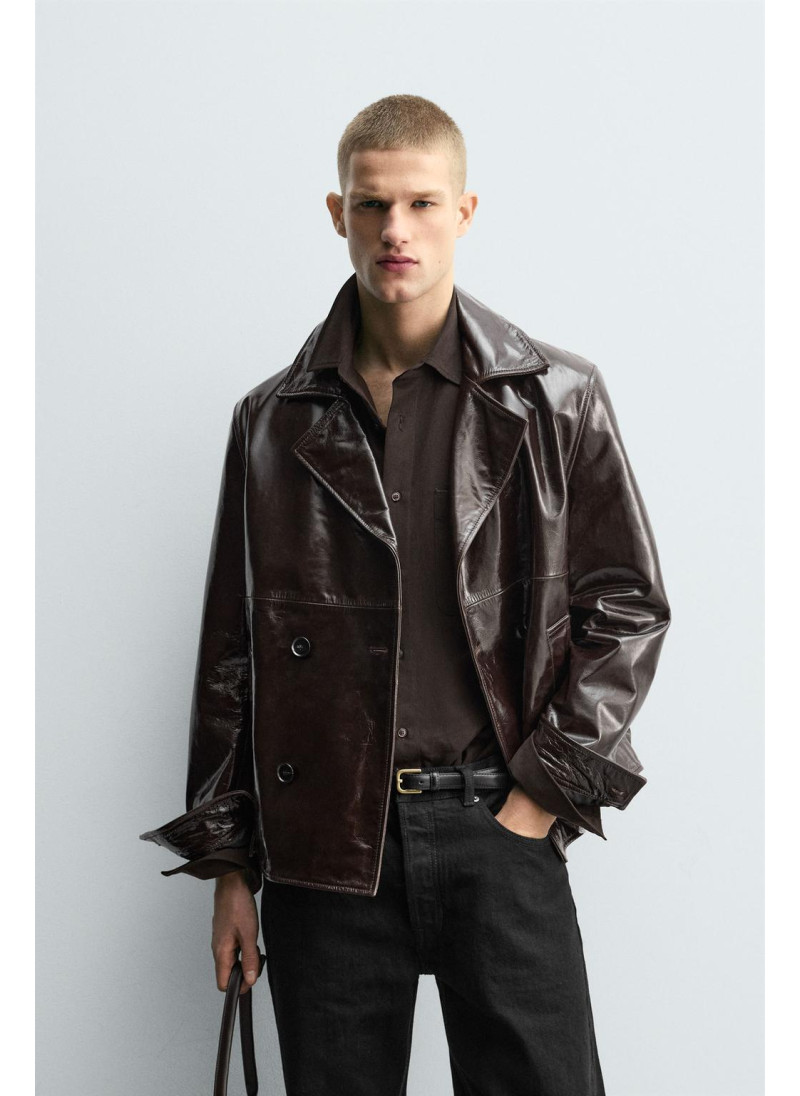 Мерцающий кожаный пиджак Мерцающий кожаный пиджак