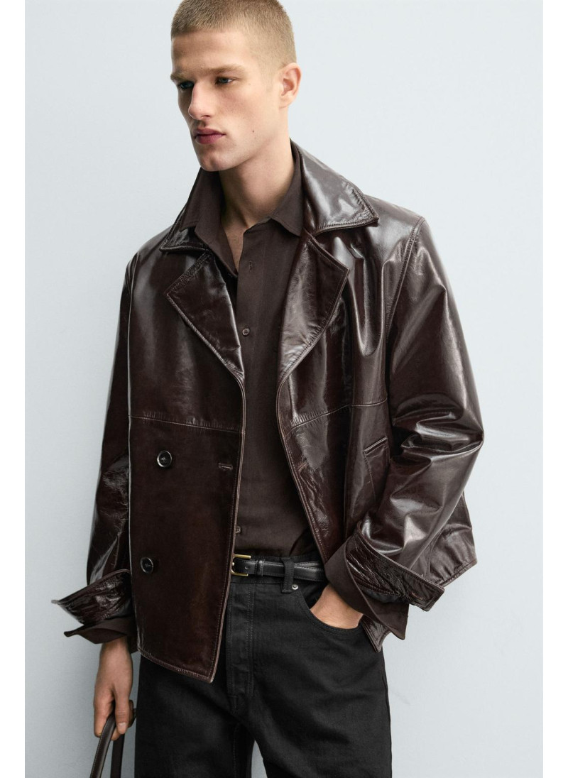 Мерцающий кожаный пиджак Мерцающий кожаный пиджак