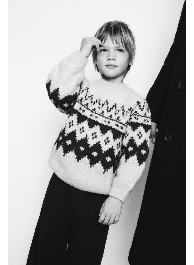 Джемпер с жаккардовым узор�...