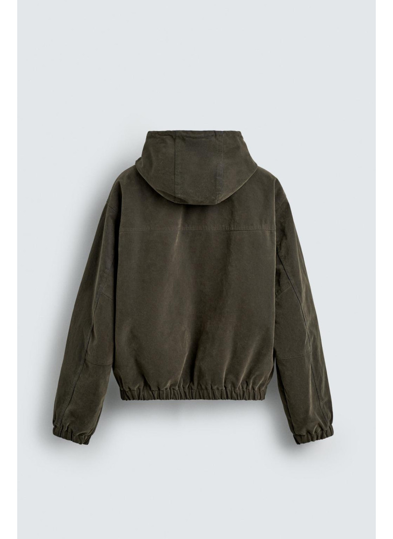 Пуховик с капюшоном из вельвета Пуховик с капюшоном из вельвета