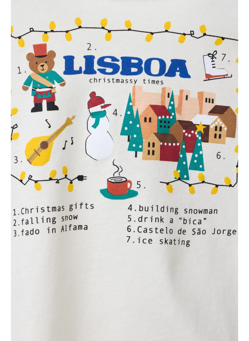 Футболка с принтом лиссабона и слоганом города Футболка с принтом лиссабона и слоганом города