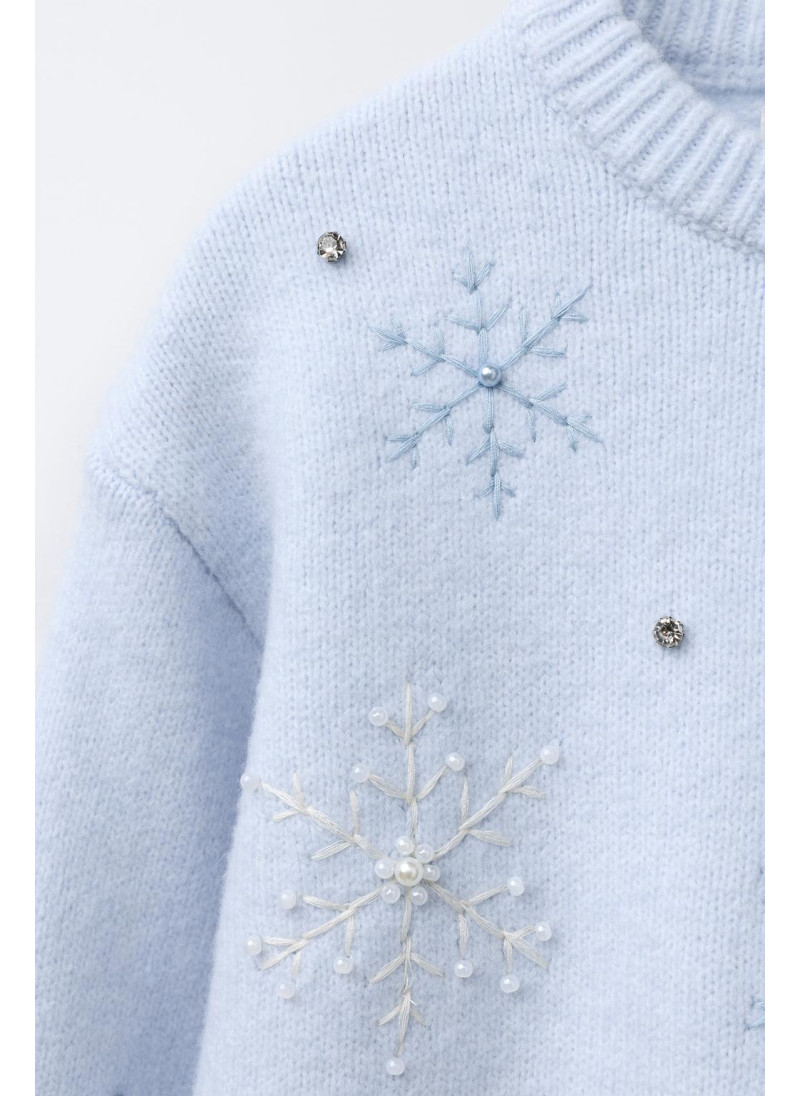 ВЯЗАНЫЙ ДЖЕМПЕР СО СНЕЖИНКАМИ ВЯЗАНЫЙ ДЖЕМПЕР СО СНЕЖИНКАМИ