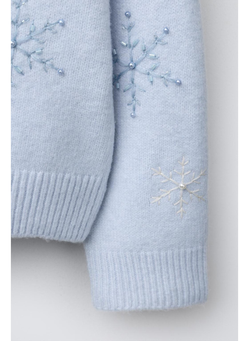 ВЯЗАНЫЙ ДЖЕМПЕР СО СНЕЖИНКАМИ ВЯЗАНЫЙ ДЖЕМПЕР СО СНЕЖИНКАМИ