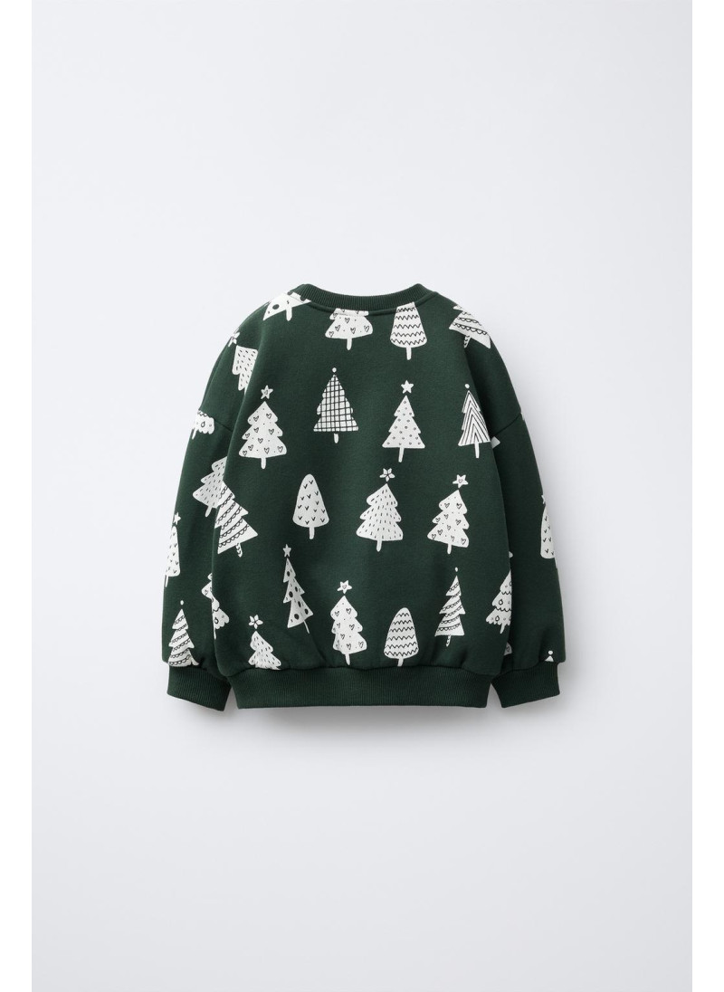 Свитшот с принтом дерева Свитшот с принтом дерева