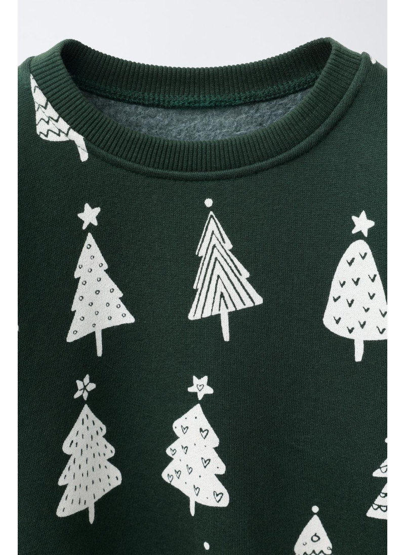 Свитшот с принтом дерева Свитшот с принтом дерева