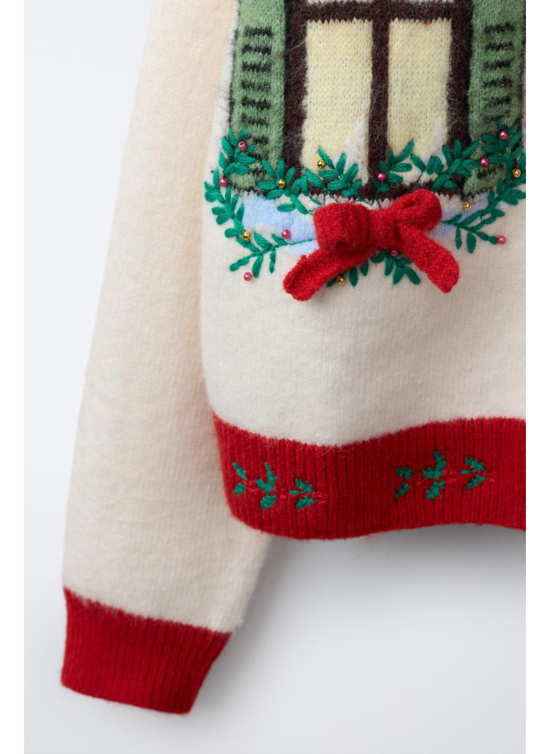 КАРДИГАН С ВЫШИВКОЙ И БАНТАМИ КАРДИГАН С ВЫШИВКОЙ И БАНТАМИ