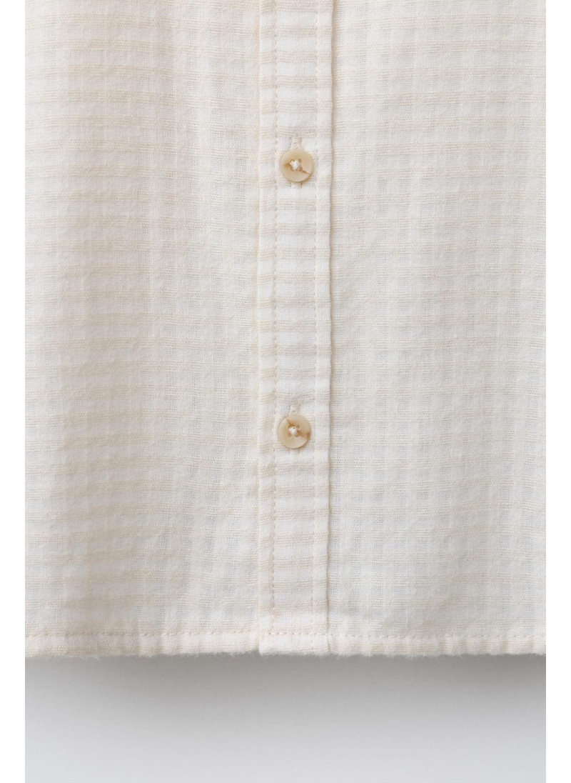 Рубашка с текстурой и вышитыми деревьями Рубашка с текстурой и вышитыми деревьями