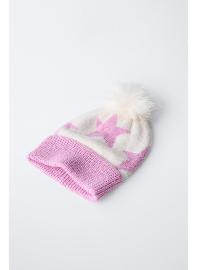 Шапка коллекции лыжных аксессуаров с звездой и помпоном Шапка коллекции лыжных аксессуаров с звездой и помпоном