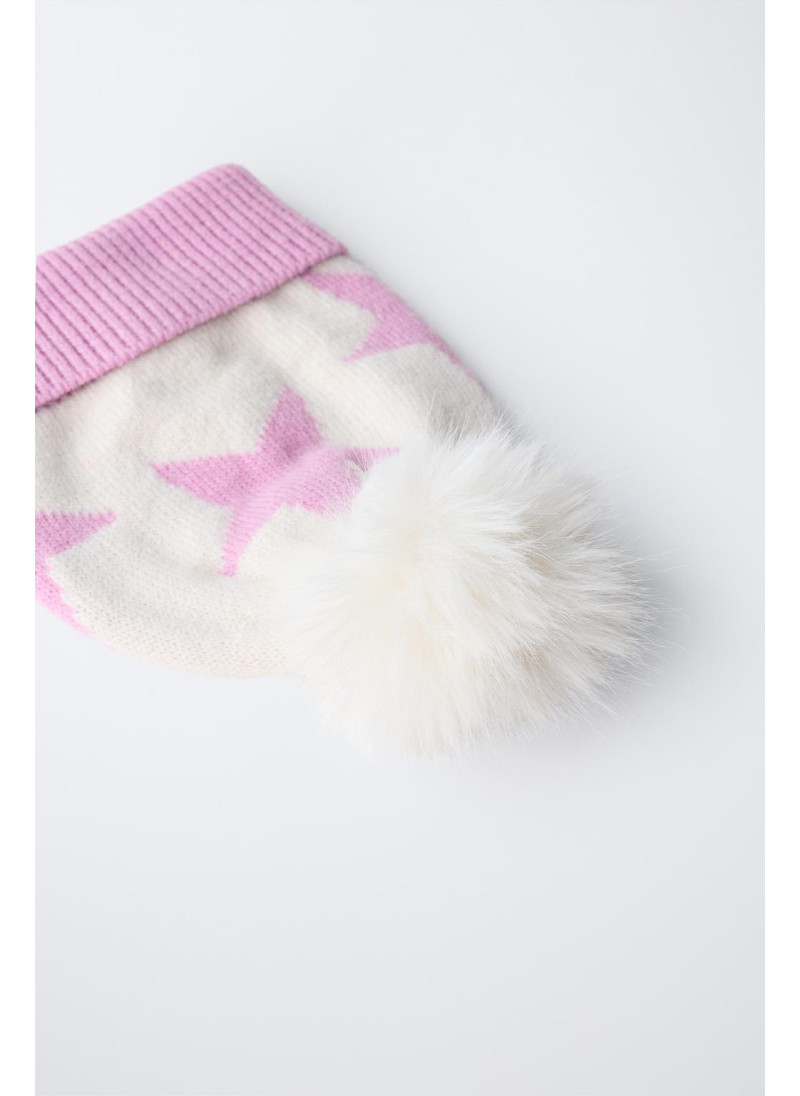 Шапка коллекции лыжных аксессуаров с звездой и помпоном Шапка коллекции лыжных аксессуаров с звездой и помпоном