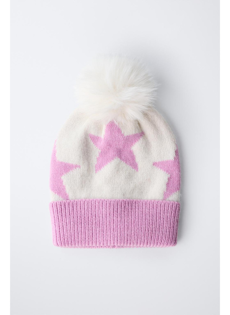 Шапка коллекции лыжных аксессуаров с звездой и помпоном Шапка коллекции лыжных аксессуаров с звездой и помпоном