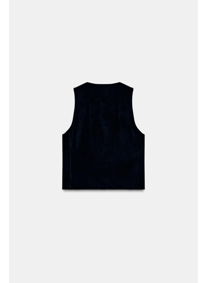 Жилет из вельвета с вышивкой zw collection Жилет из вельвета с вышивкой zw collection