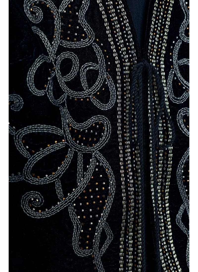 Жилет из вельвета с вышивкой zw collection Жилет из вельвета с вышивкой zw collection