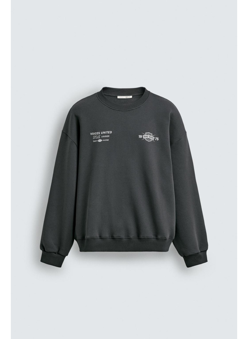 Свитшот с контрастным принтом Свитшот с контрастным принтом