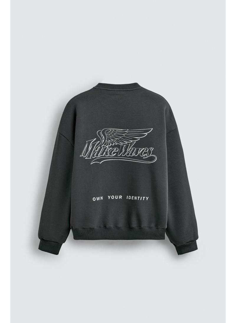 Свитшот с контрастным принтом Свитшот с контрастным принтом