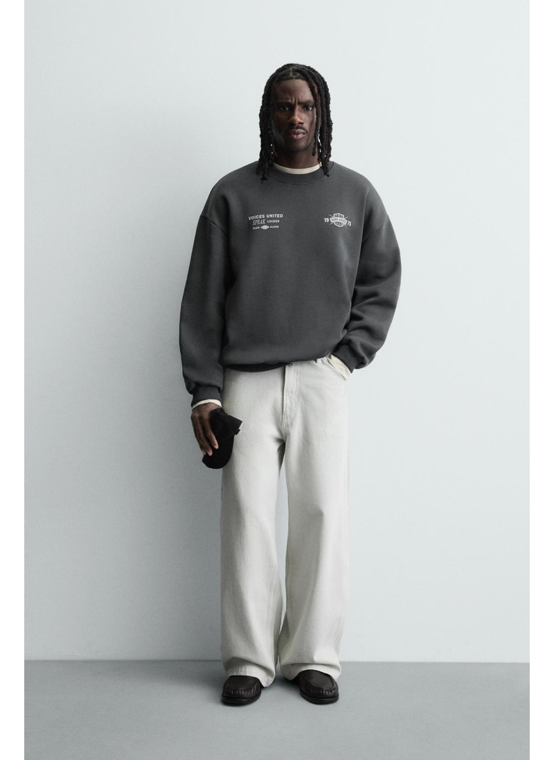 Свитшот с контрастным прин�...