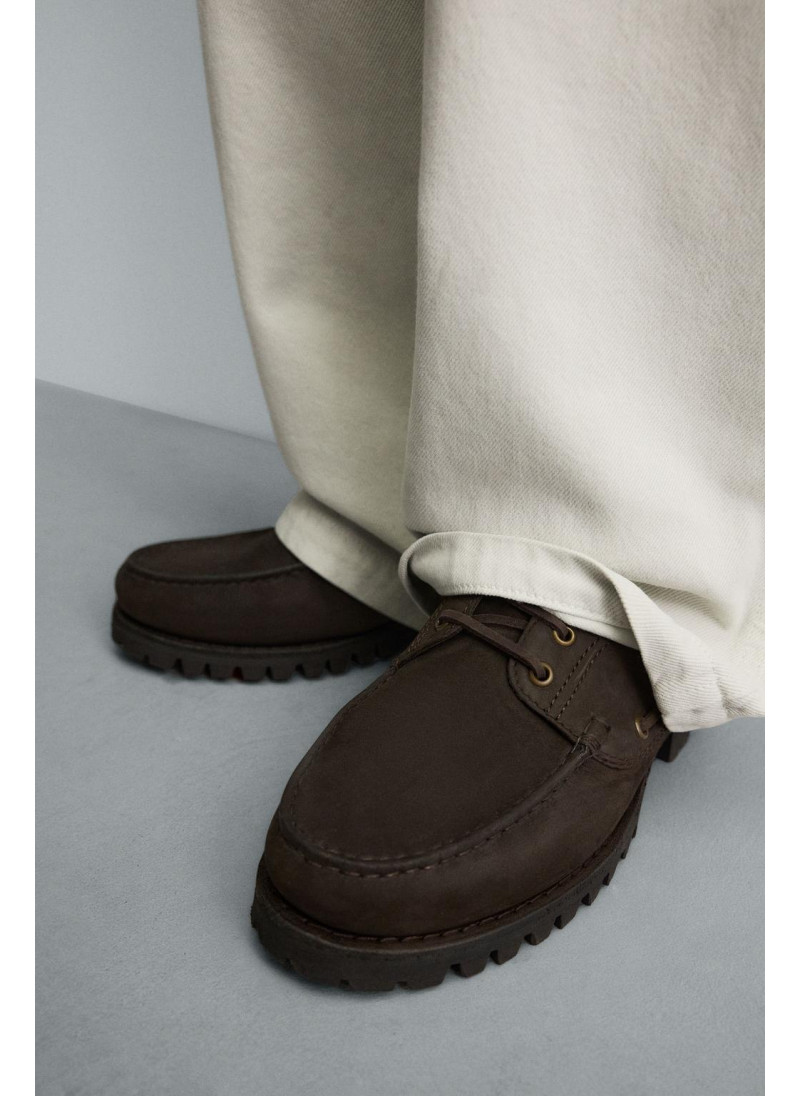 Кожаные палубные туфли Кожаные палубные туфли