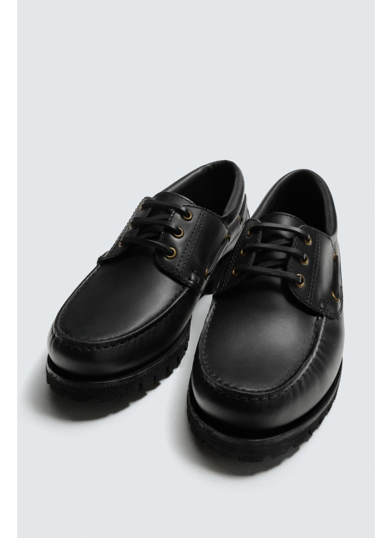 Кожаные палубные туфли Кожаные палубные туфли