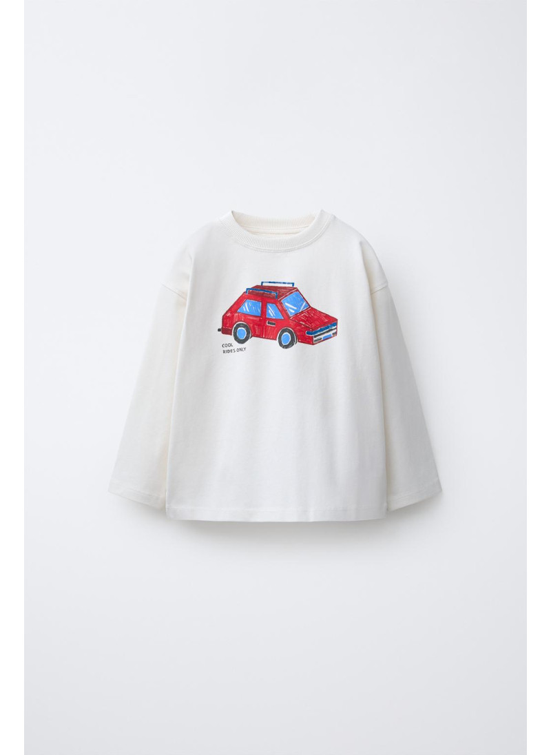 Футболка с принтом транспортных средств Футболка с принтом транспортных средств