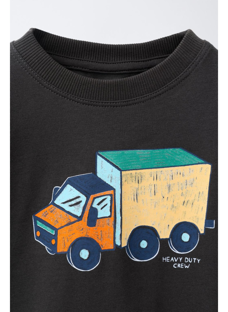 Футболка с принтом транспортных средств Футболка с принтом транспортных средств