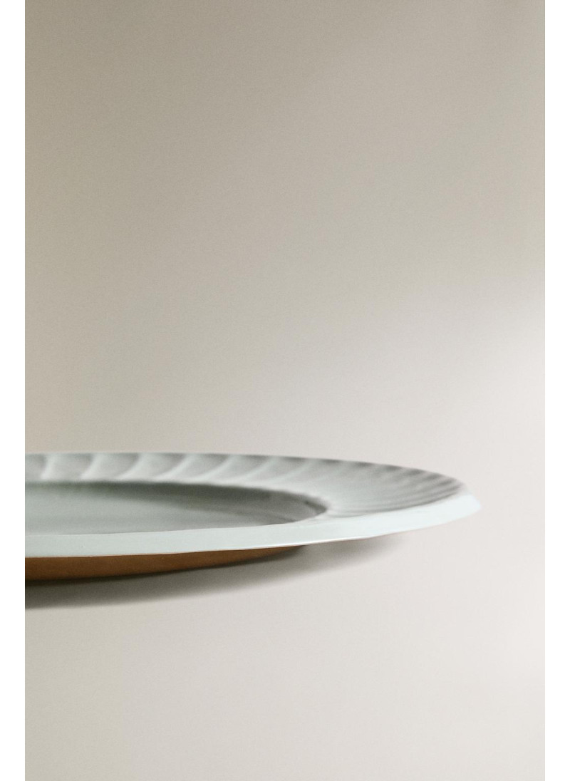 Круглая металлическая поднос Круглая металлическая поднос