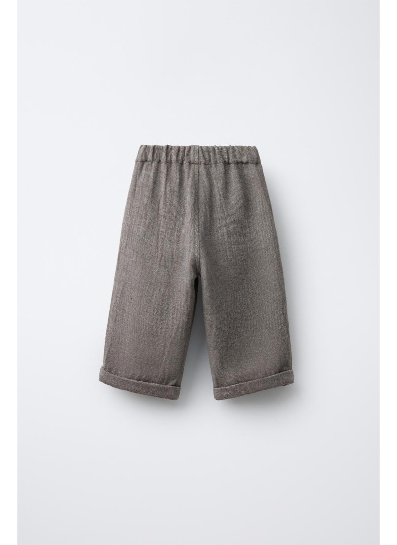 Широкие брюки rustic baggy с пуговицами и шерстью Широкие брюки rustic baggy с пуговицами и шерстью