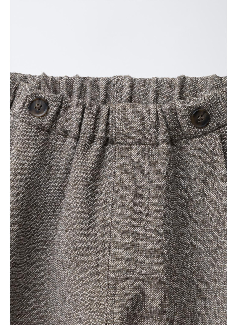 Широкие брюки rustic baggy с пуговицами и шерстью Широкие брюки rustic baggy с пуговицами и шерстью