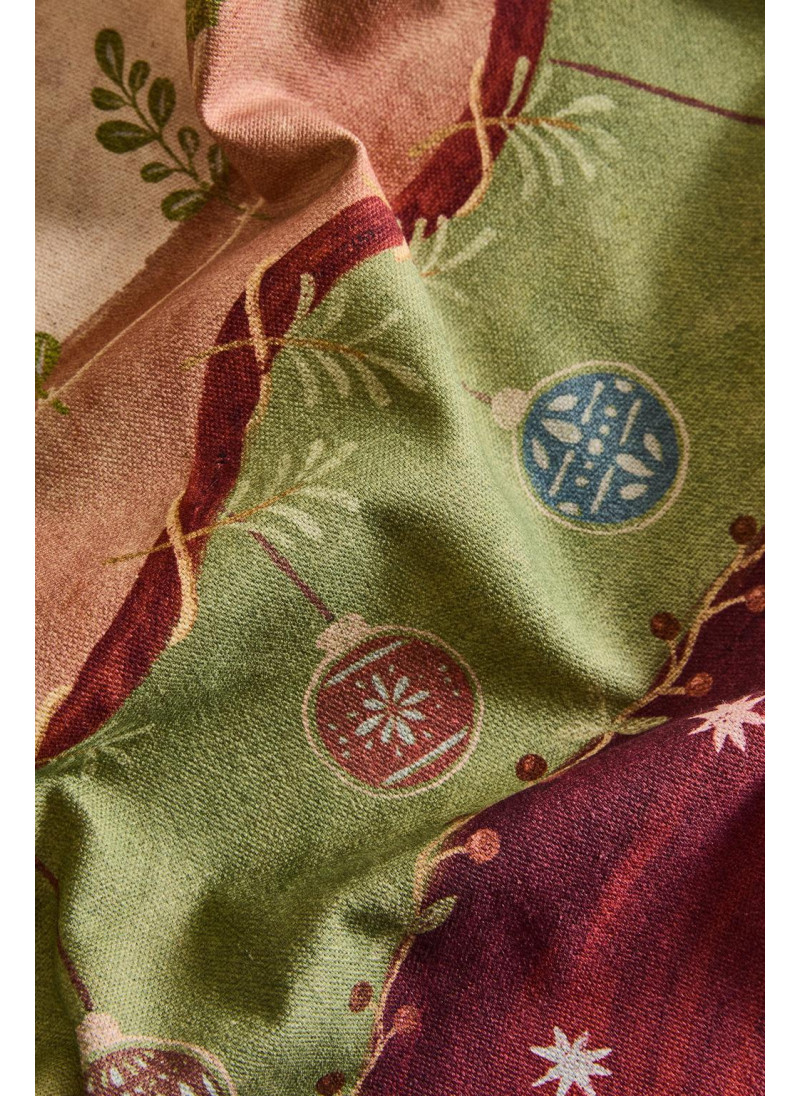 Хлопковый скатерть с новогодним принтом Хлопковый скатерть с новогодним принтом