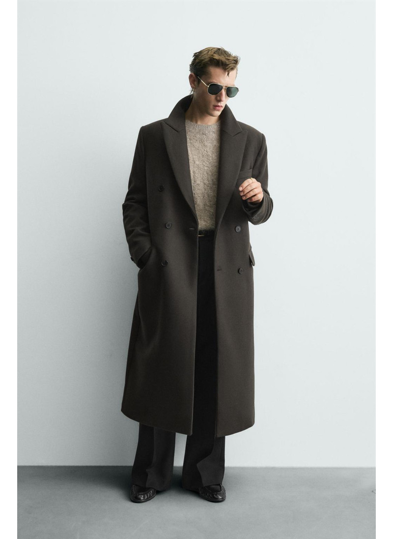 Пальто с двубортной застеж�...