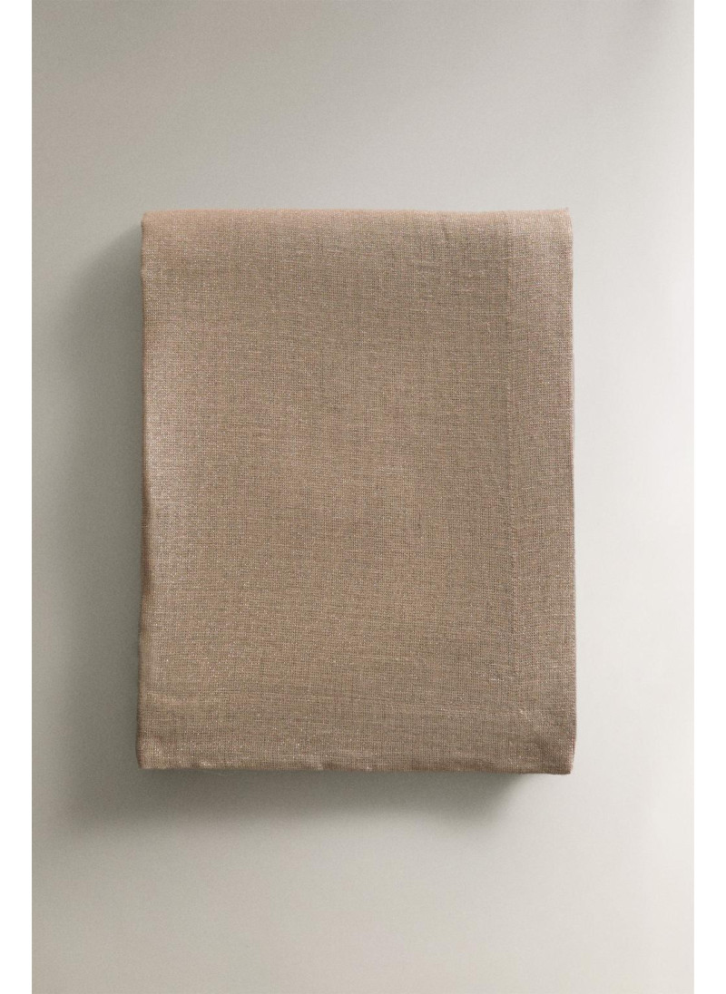 Льняная рождественская скатерть с металлической нитью Льняная рождественская скатерть с металлической нитью