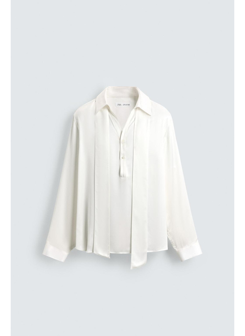 Рубашка с завязкой из вискозы Рубашка с завязкой из вискозы