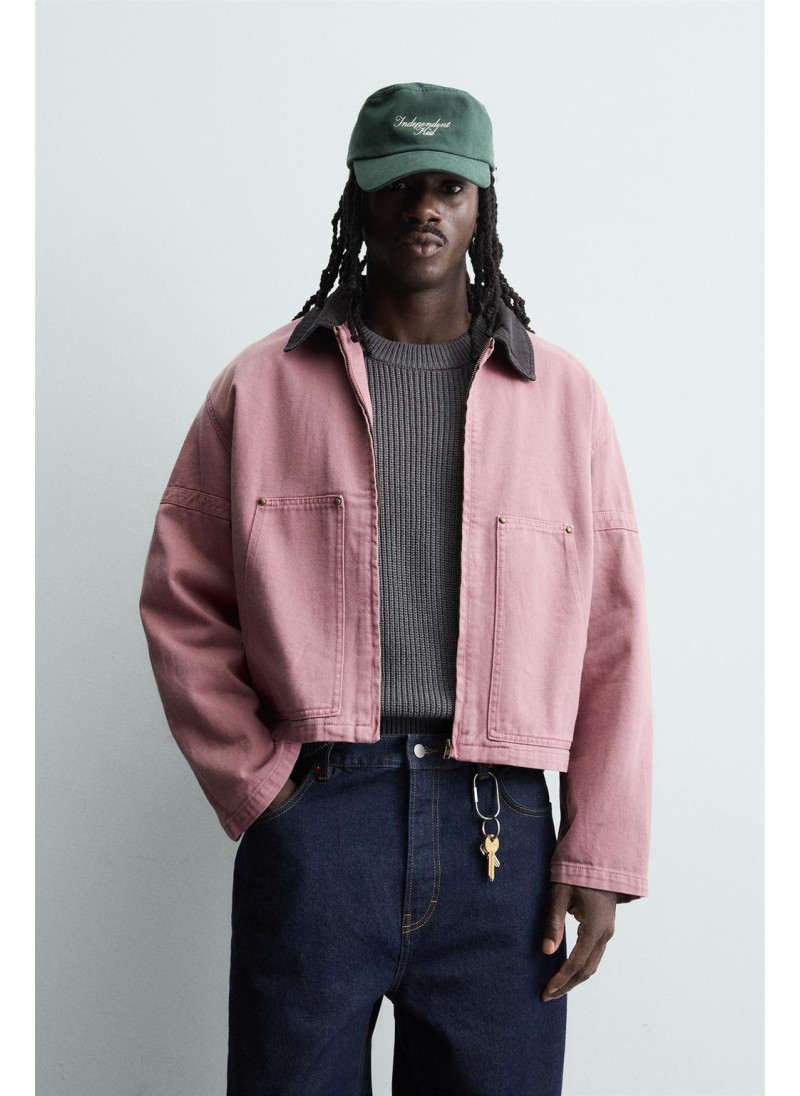 Куртка с контрастным воротником Куртка с контрастным воротником