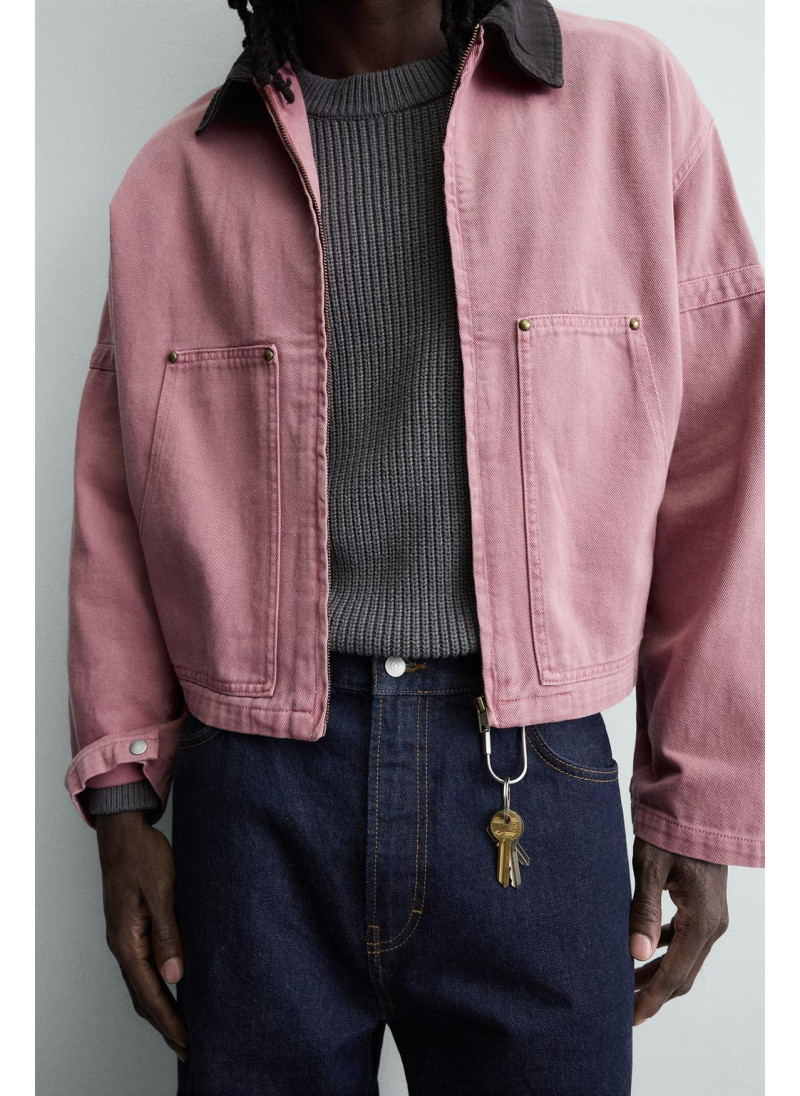 Куртка с контрастным воротником Куртка с контрастным воротником