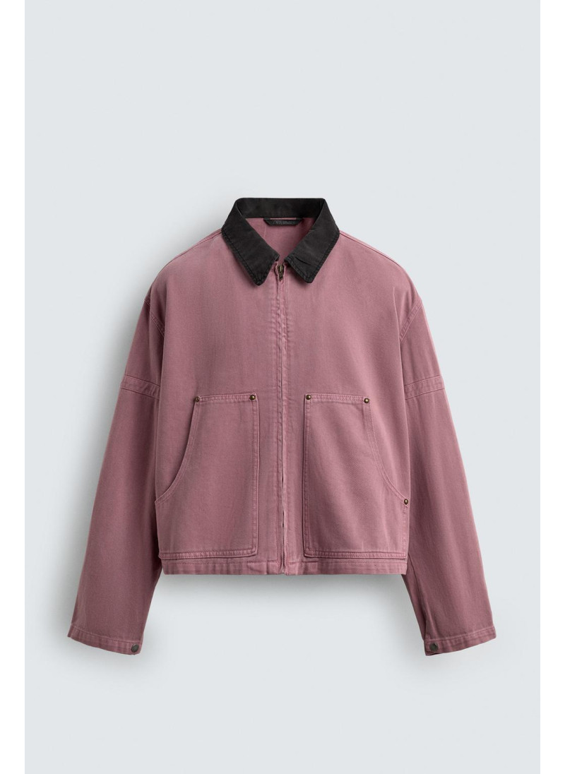 Куртка с контрастным воротником Куртка с контрастным воротником