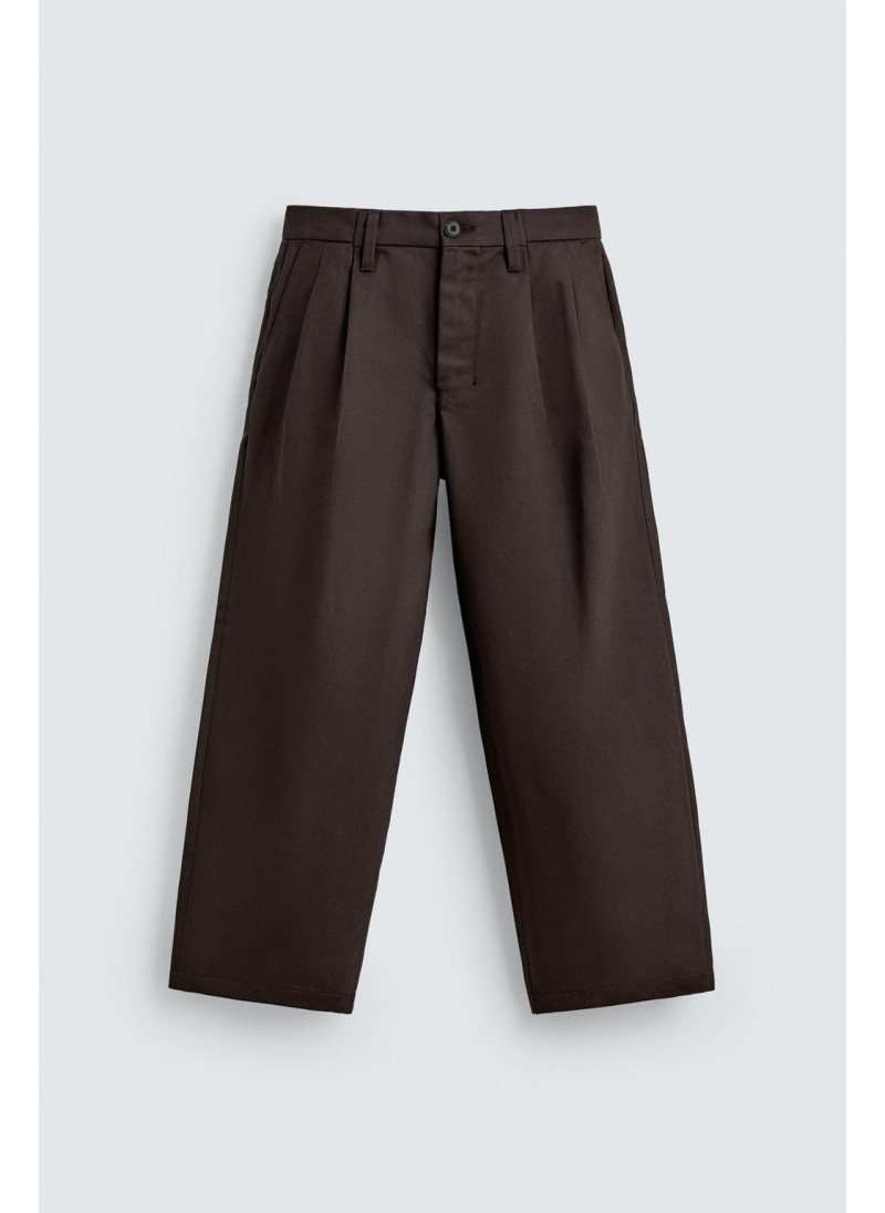 Широкие брюки-чино с защипами Широкие брюки-чино с защипами