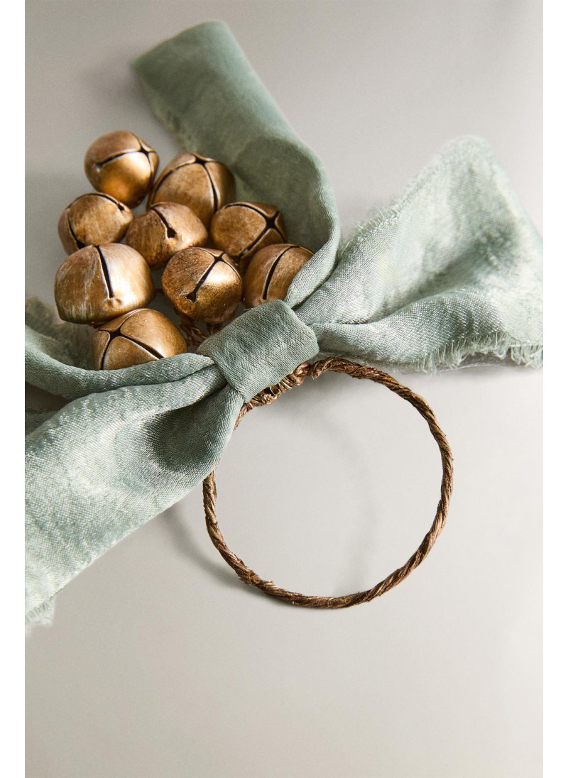 Набор рождественских кольцев для салфеток с колокольчиками (набор из 2 шт.) Набор рождественских кольцев для салфеток с колокольчиками (набор из 2 шт.)