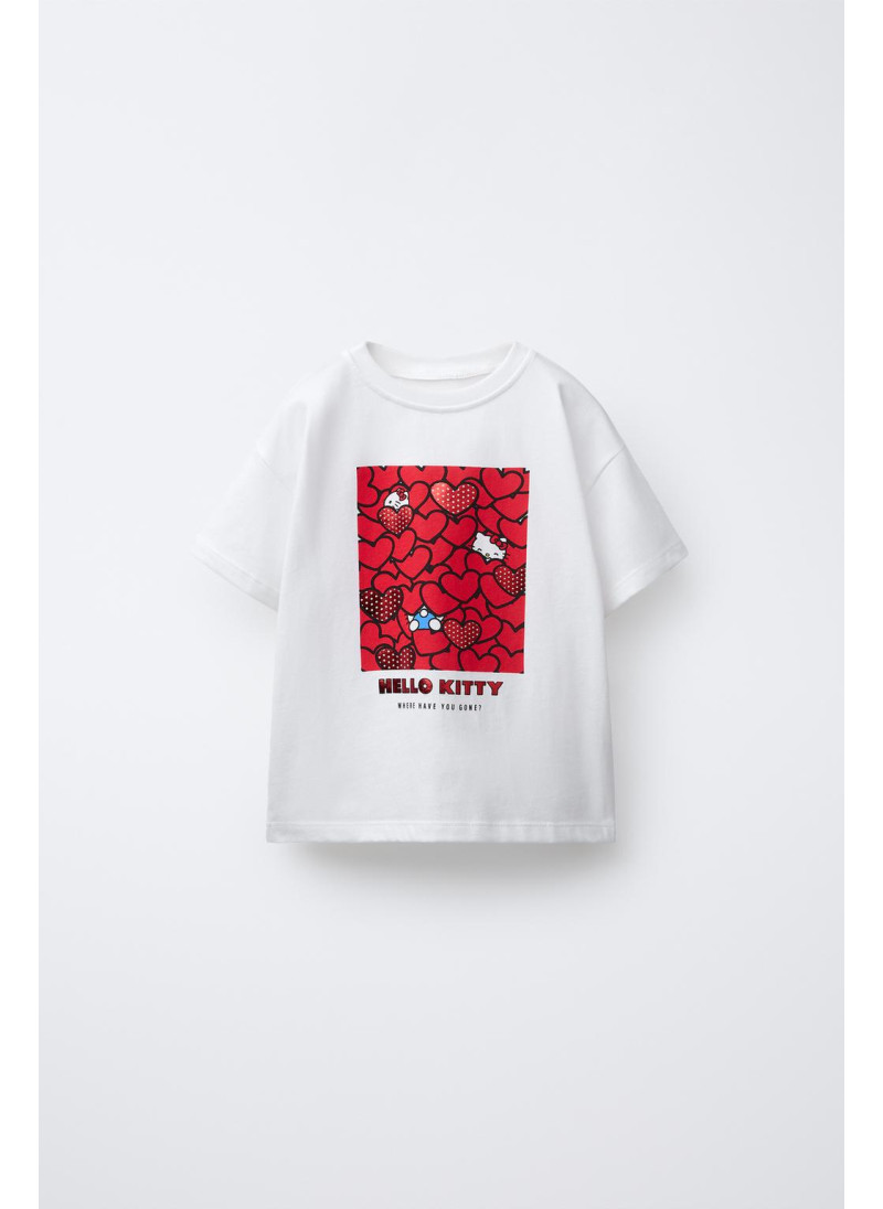 Футболка с принтом сердца he...