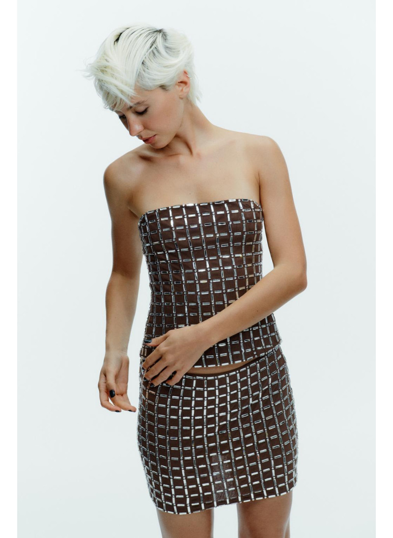 Топ-бандо из мерцающей сетки Топ-бандо из мерцающей сетки