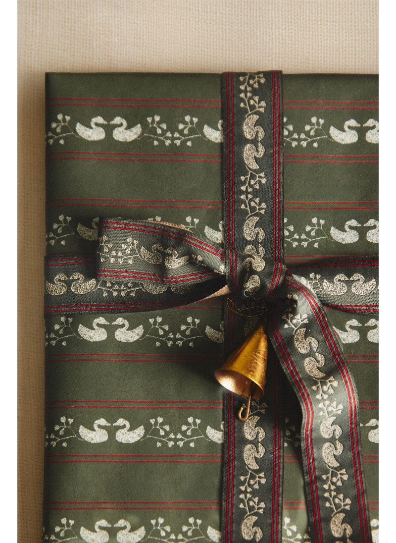 Лента для подарков на рождество с декоративными утятами Лента для подарков на рождество с декоративными утятами