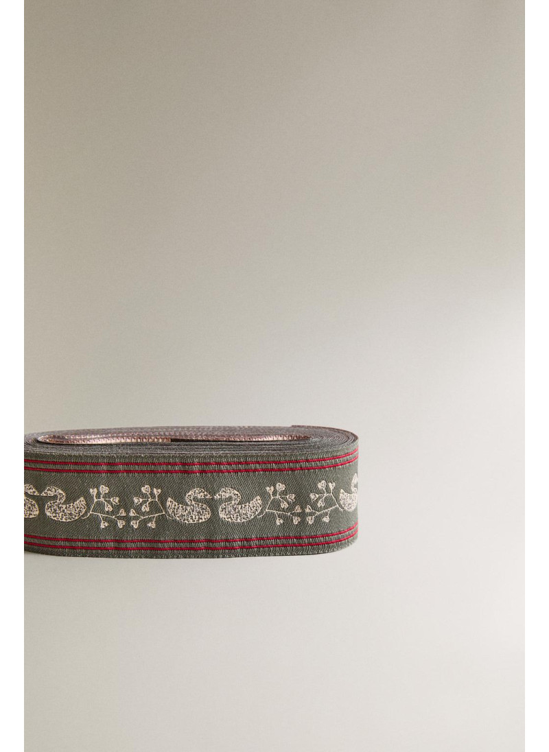 Лента для подарков на рождество с декоративными утятами Лента для подарков на рождество с декоративными утятами