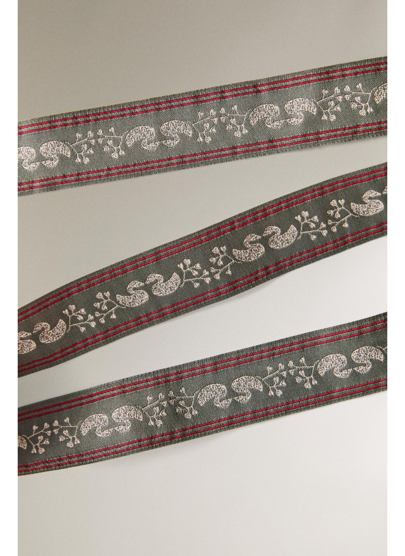 Лента для подарков на рождество с декоративными утятами Лента для подарков на рождество с декоративными утятами