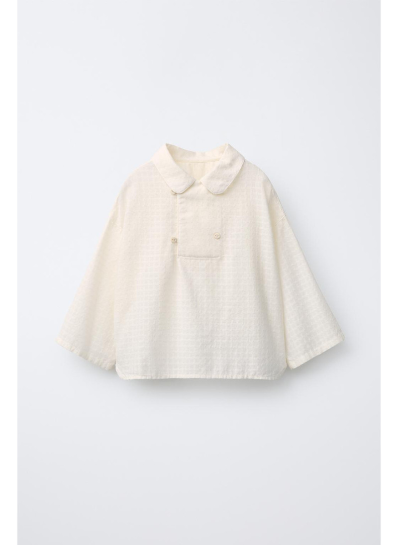 Рубашка с текстурой и завязками Рубашка с текстурой и завязками